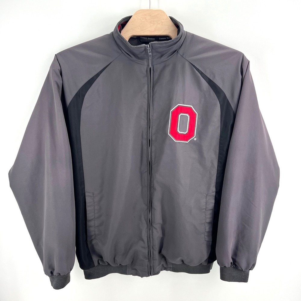 Campus Heritage Ohio State Buckeyes XXL Vintage Fleece Lined Jacket Gray Gameday